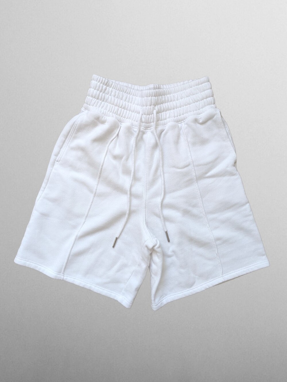 Abercrombie & Fitch high waisted white sweat shorts, size XXS